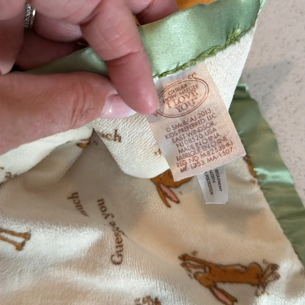 Guess How Much I Love You Bunny Plush Security Blanket Lovey Rabbit